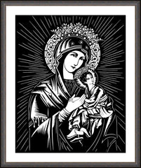 Wall Frame Espresso - Our Lady of Perpetual Help by D. Paulos