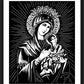 Wall Frame Black, Matted - Our Lady of Perpetual Help by D. Paulos
