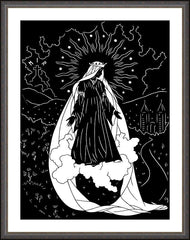 Wall Frame Espresso - Our Lady of Medjugorje by D. Paulos