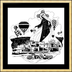 Wall Frame Gold - Our Lady of New Mexico by D. Paulos