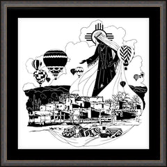 Wall Frame Espresso - Our Lady of New Mexico by D. Paulos