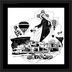 Wall Frame Black - Our Lady of New Mexico by D. Paulos