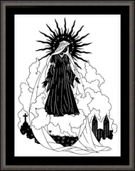 Wall Frame Espresso - Our Lady, Queen of Peace by D. Paulos