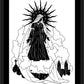 Wall Frame Black, Matted - Our Lady, Queen of Peace by D. Paulos