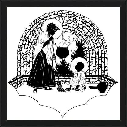 Wall Frame Black - Our Lady, Servant by Dan Paulos - Trinity Stores
