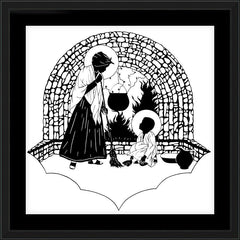 Wall Frame Black - Our Lady, Servant by D. Paulos