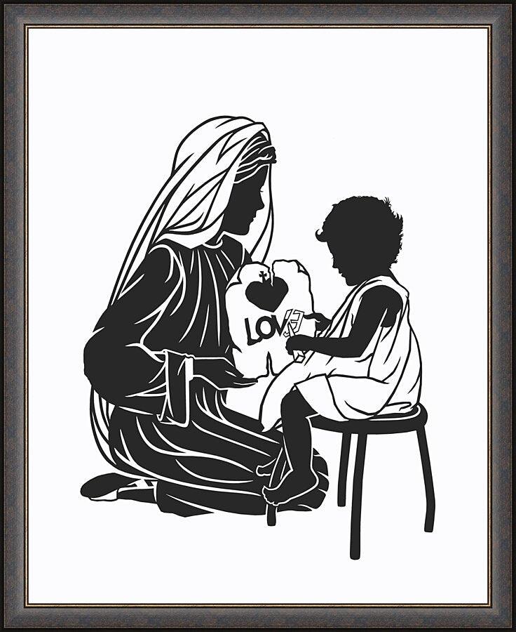 Wall Frame Espresso - Our Lady Teacher by D. Paulos