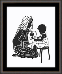 Wall Frame Espresso - Our Lady Teacher by D. Paulos