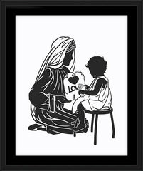 Wall Frame Black - Our Lady Teacher by D. Paulos