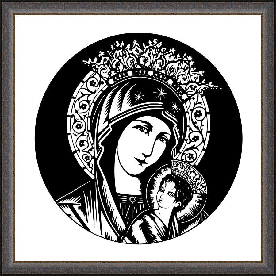 Wall Frame Espresso - Our Lady of Perpetual Help - Detail by D. Paulos