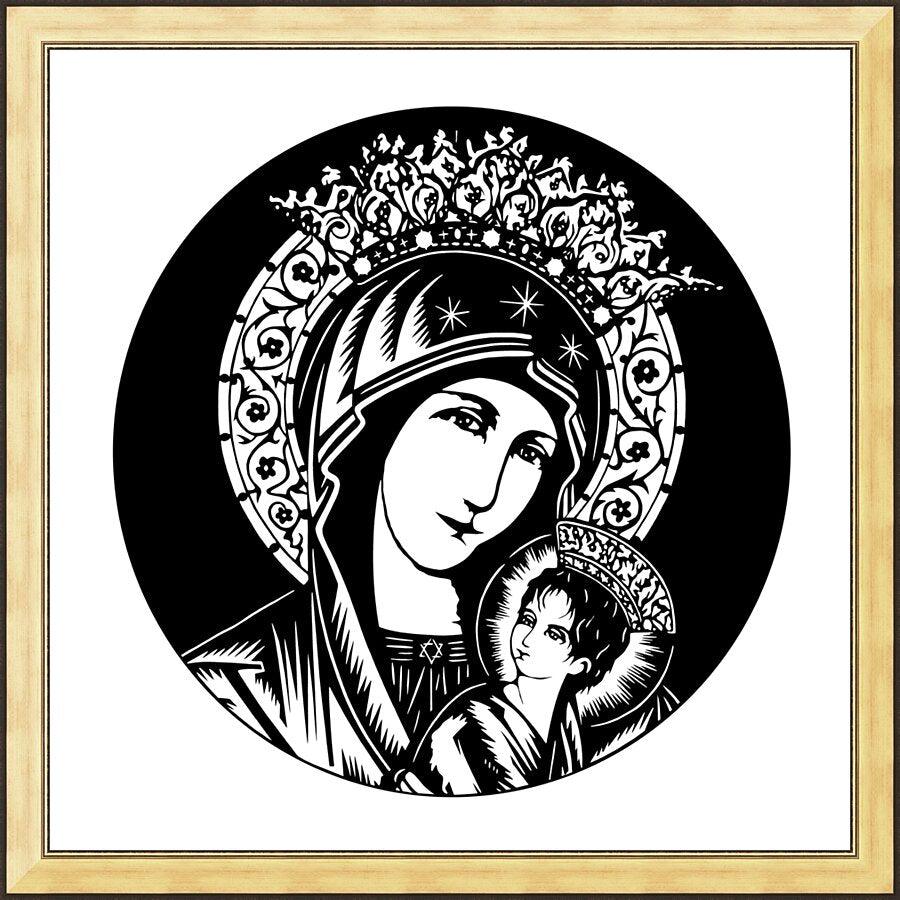 Wall Frame Gold - Our Lady of Perpetual Help - Detail by Dan Paulos - Trinity Stores