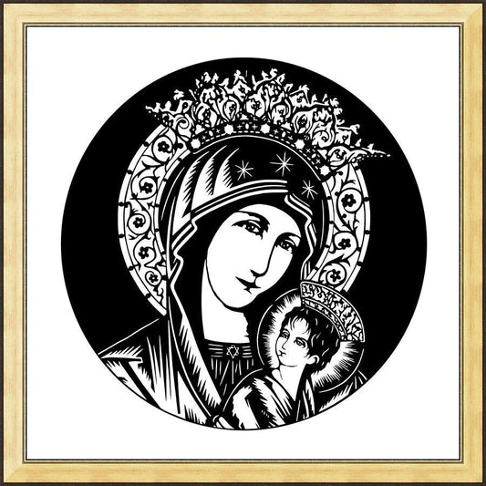 Wall Frame Gold - Our Lady of Perpetual Help - Detail by D. Paulos