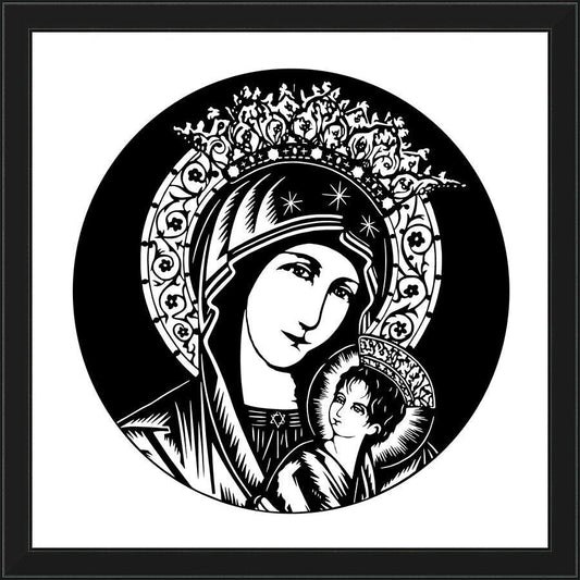 Wall Frame Black - Our Lady of Perpetual Help - Detail by D. Paulos
