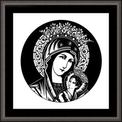 Wall Frame Espresso - Our Lady of Perpetual Help - Detail by D. Paulos