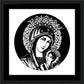 Wall Frame Black, Matted - Our Lady of Perpetual Help - Detail by Dan Paulos - Trinity Stores