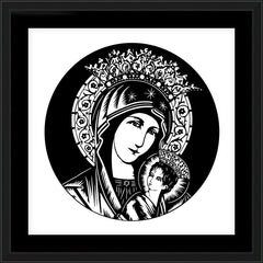 Wall Frame Black - Our Lady of Perpetual Help - Detail by D. Paulos