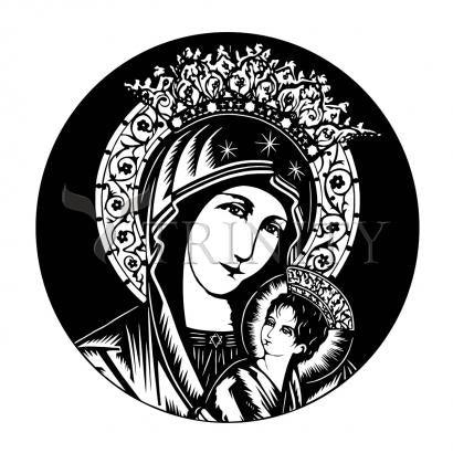 Metal Print - Our Lady of Perpetual Help - Detail by Dan Paulos - Trinity Stores