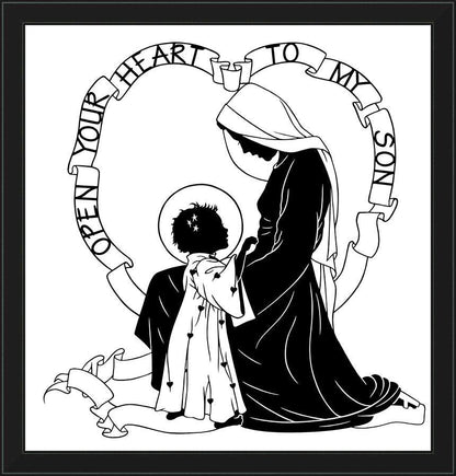 Wall Frame Black - Open Your Heart To My Son - ver.1 by Dan Paulos - Trinity Stores