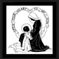 Wall Frame Black, Matted - Open Your Heart To My Son - ver.1 by D. Paulos