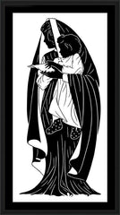 Wall Frame Black - Mother of Peace by D. Paulos