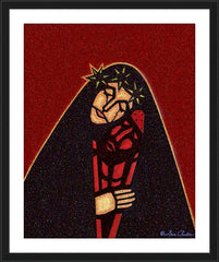 Wall Frame Black - Pieta Detail by D. Paulos