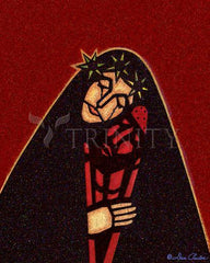 Acrylic Print - Pieta Detail by D. Paulos