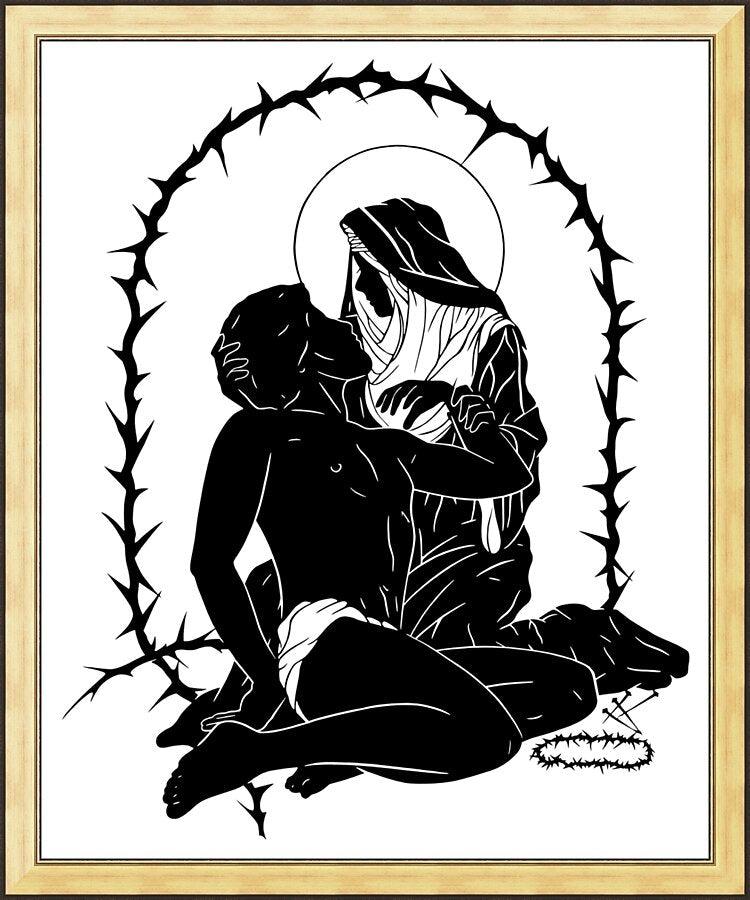 Wall Frame Gold - Pieta by D. Paulos