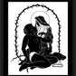 Wall Frame Black, Matted - Pieta by D. Paulos