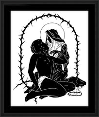 Wall Frame Black - Pieta by D. Paulos