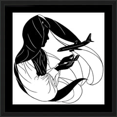 Wall Frame Black - Our Lady of the Pilgrim by D. Paulos