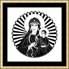 Wall Frame Gold - Mother of Poland by D. Paulos