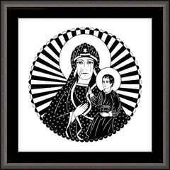 Wall Frame Espresso - Mother of Poland by D. Paulos
