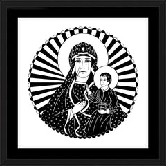 Wall Frame Black - Mother of Poland by D. Paulos