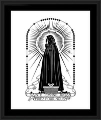 Wall Frame Black - St. Jeanne Jugan by D. Paulos