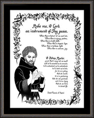 Wall Frame Espresso - Prayer of St. Francis by D. Paulos