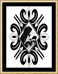 Wall Frame Gold - Pueblo Madonna by D. Paulos