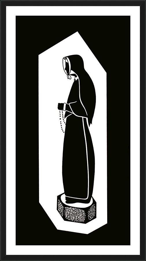 Wall Frame Black, Matted - Bl. Pauline by D. Paulos