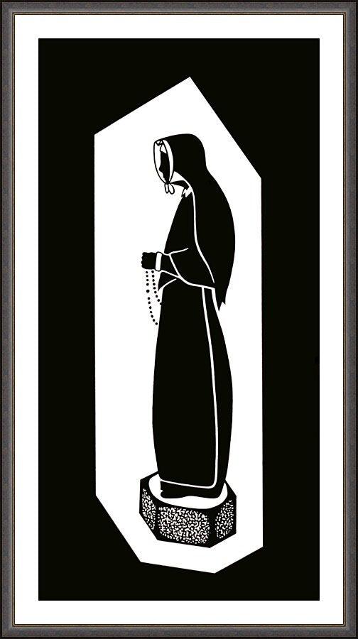 Wall Frame Espresso, Matted - Bl. Pauline by D. Paulos
