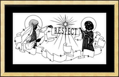 Wall Frame Gold - Respect by D. Paulos