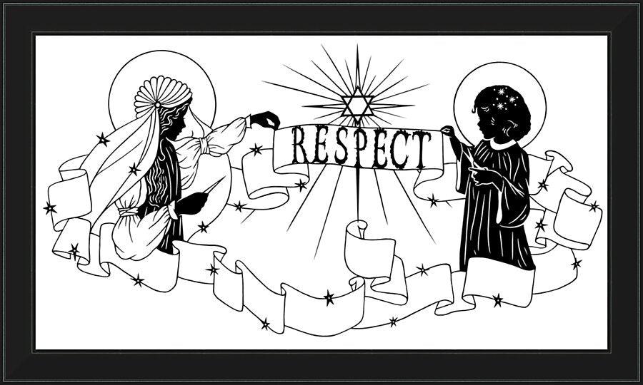 Wall Frame Black - Respect by D. Paulos