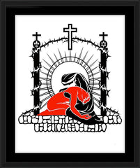 Wall Frame Black - Run With Your Sorrows by D. Paulos