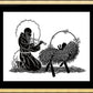 Wall Frame Gold, Matted - Bl. Solanus Casey and Infant Jesus by Dan Paulos - Trinity Stores