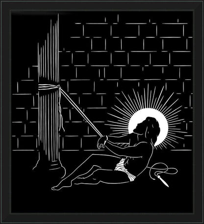 Wall Frame Black - Scourging by D. Paulos