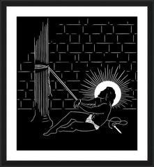 Wall Frame Black - Scourging by D. Paulos