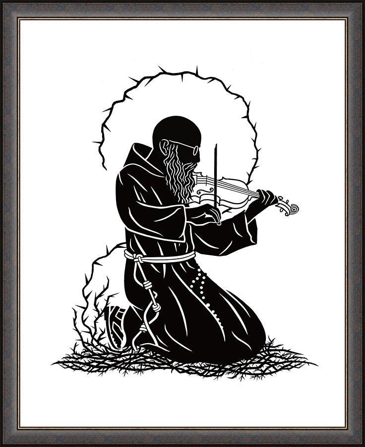 Wall Frame Espresso - Bl. Solanus Casey Violin by Dan Paulos - Trinity Stores