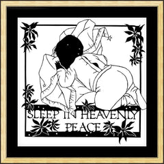 Wall Frame Gold - Sleep In Heavenly Peace by D. Paulos