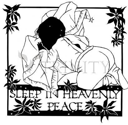Wall Frame Black, Matted - Sleep In Heavenly Peace by D. Paulos