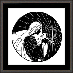 Wall Frame Espresso - Santa Maria de la Paz by D. Paulos