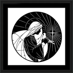 Wall Frame Black - Santa Maria de la Paz by D. Paulos