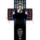 Wall Frame Black, Matted - St. Teresa of Calcutta Cross by D. Paulos